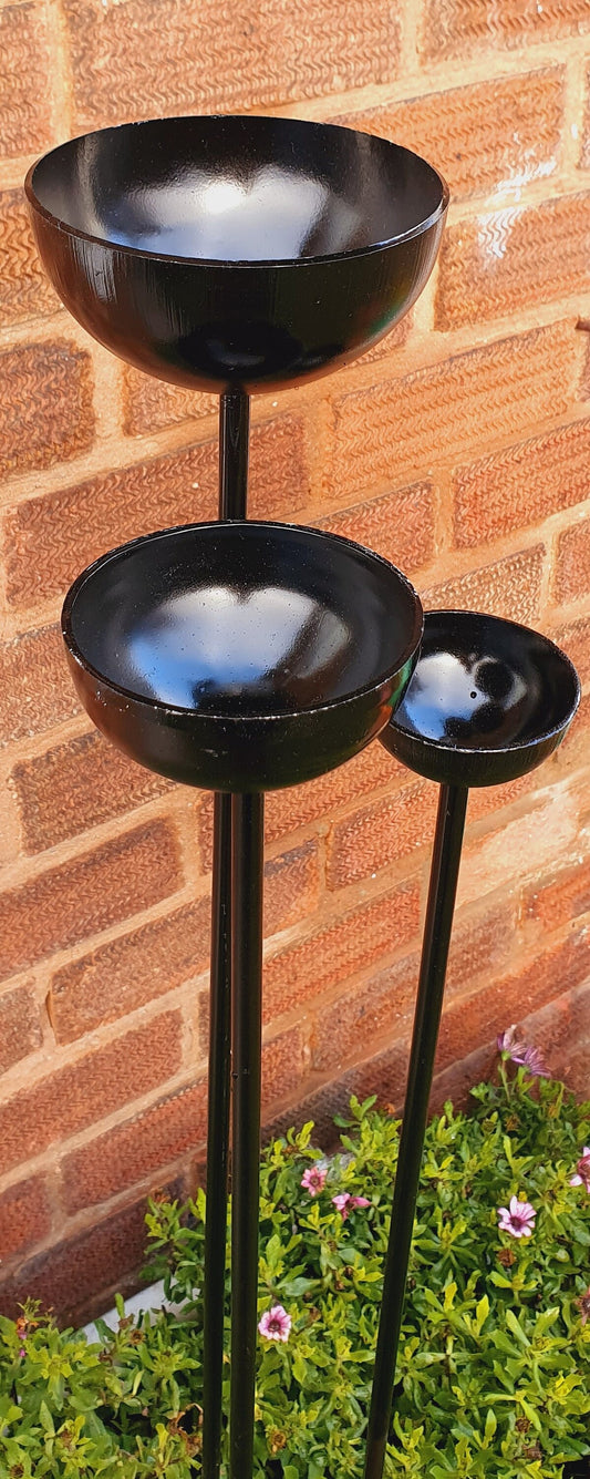 Set of Three Rain Catchers, Bird Feeders, Candle Holders, Plant Supports